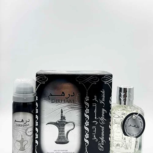 عطر ادکلن درهم مردانه نقره ای (آمواج رفلکشن) همراه با اسپری اصلی Dirham Silver