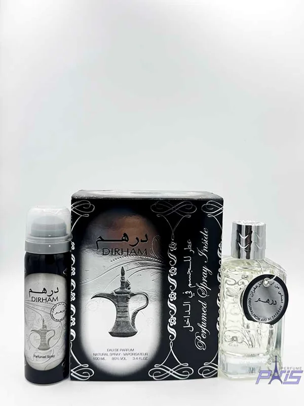 عطر ادکلن درهم مردانه نقره ای (آمواج رفلکشن) همراه با اسپری اصلی Dirham Silver