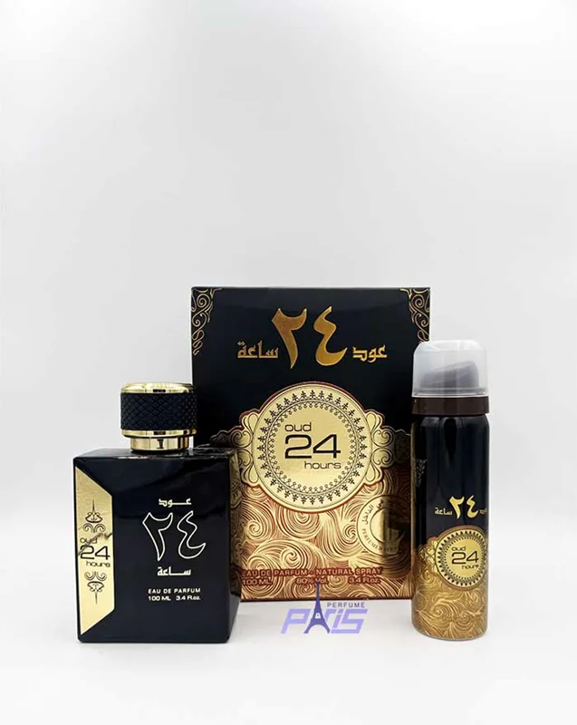 عطر ادکلن عود 24 ساعة زنانه با اسپری ارض الزعفران  oud 24 with Spray hours ard al zafaran